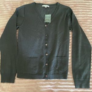 Bonpoint girls size xs brown cardigan, never worn